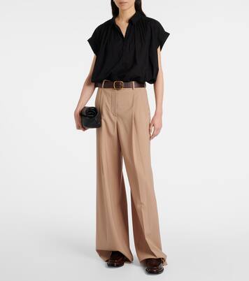 Blusa fruncida Normandy de algodón | Nili Lotan