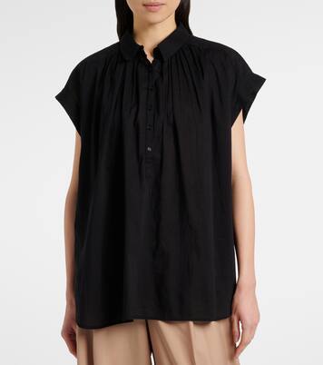 Blusa fruncida Normandy de algodón | Nili Lotan