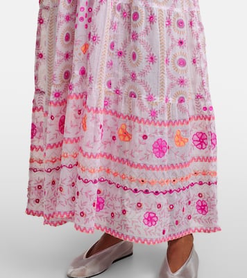 Robe longue imprimée en coton  | Juliet Dunn