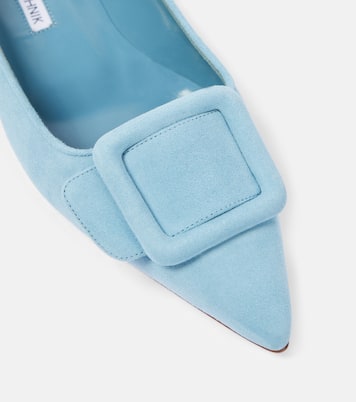 Ballerinas Maysalepumpflat aus Veloursleder | Manolo Blahnik