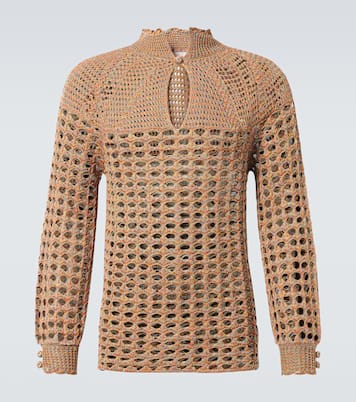 Open-knit linen and cotton sweater | Valentino