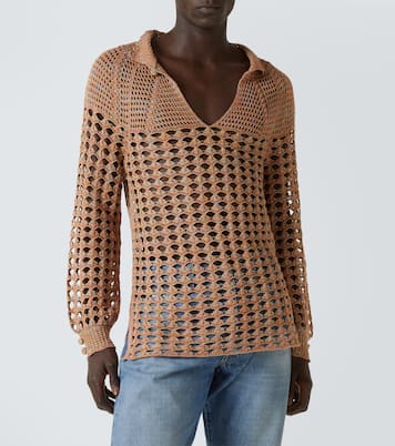 Open-knit linen and cotton sweater | Valentino
