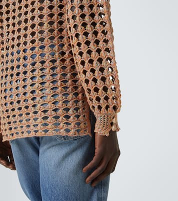 Open-knit linen and cotton sweater | Valentino