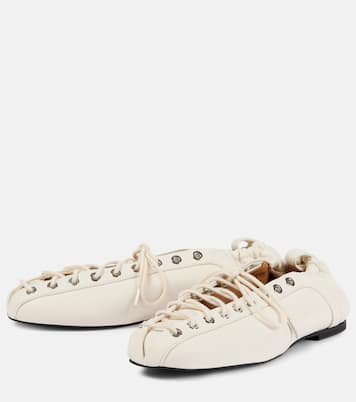 Lace-up ballet flats | Ganni