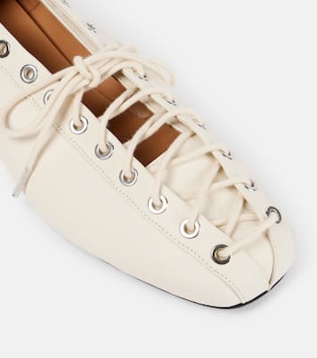 Lace-up ballet flats | Ganni