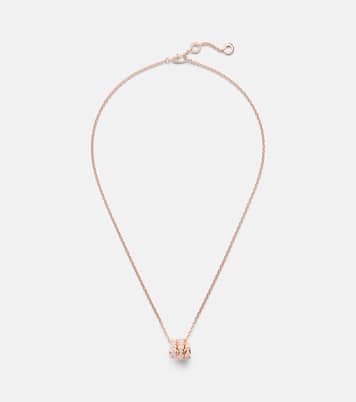 Serpenti Viper 18kt rose gold pendant necklace with diamonds | Bvlgari