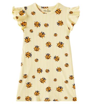 Ladybugs cotton-blend jersey dress | Mini Rodini