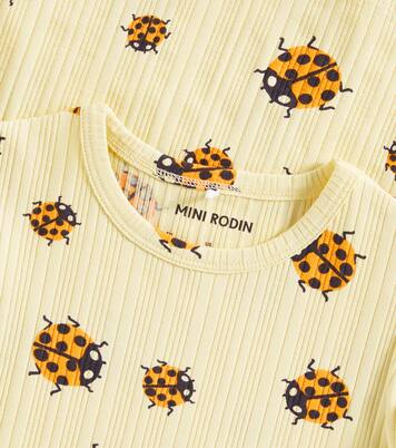Ladybugs cotton-blend jersey dress | Mini Rodini