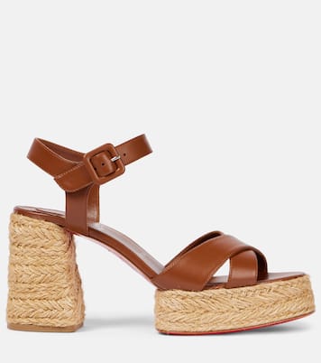 Calakala 85 leather espadrille sandals | Christian Louboutin