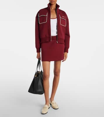 Logo jersey zip-up sweatshirt | Gucci