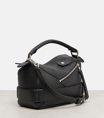 Puzzle Biker Small leather tote bag  | Loewe