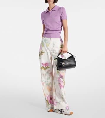 Puzzle Biker Small leather tote bag  | Loewe