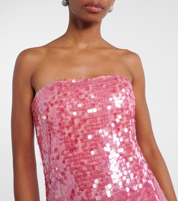 Robe longue bustier Leilani à sequins | Simkhai