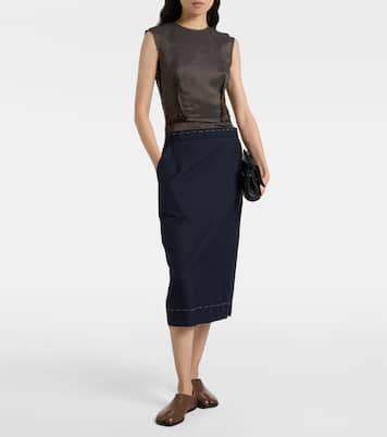 Midikleid aus Twill | Maison Margiela