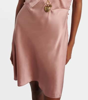 Lace-trimmed silk satin minidress | Chloé