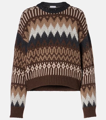 Cashmere jacquard sweater | Brunello Cucinelli