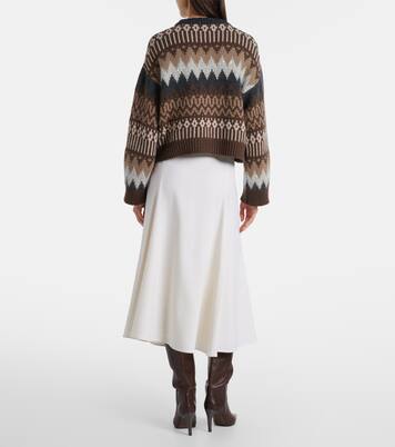 Cashmere jacquard sweater | Brunello Cucinelli