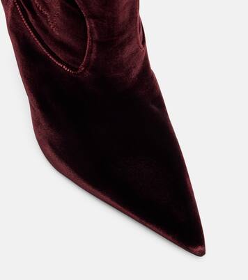 Lidia 105 velvet mid-calf boots | Paris Texas