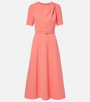 Belted crêpe midi dress | Carolina Herrera