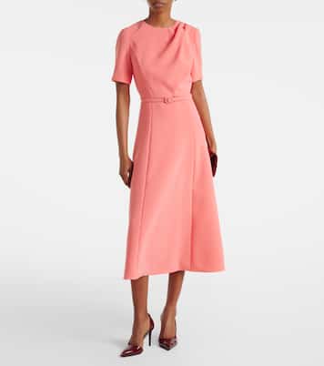 Belted crêpe midi dress | Carolina Herrera