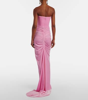 Robe bustier en velours | Alex Perry