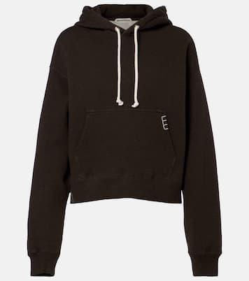 Felpa cropped in cotone con cappuccio | JW Anderson
