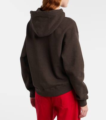 Felpa cropped in cotone con cappuccio | JW Anderson