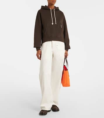 Cropped cotton hoodie | JW Anderson