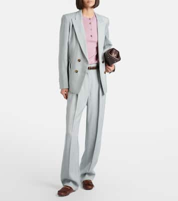 After You Charmer pinstripe double-breasted blazer | Blazé Milano