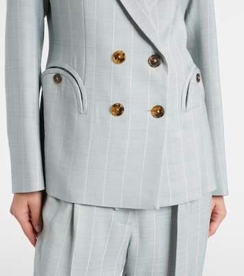After You Charmer pinstripe double-breasted blazer | Blazé Milano