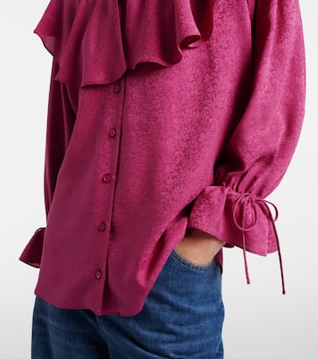 Ruffled silk jacquard blouse | Chloé