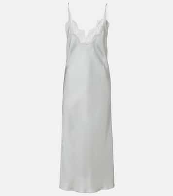 Lace-trimmed silk slip dress | Róhe