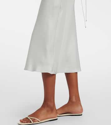 Lace-trimmed silk slip dress | Róhe