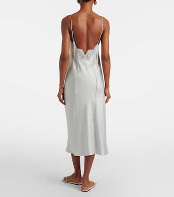 Lace-trimmed silk slip dress | Róhe
