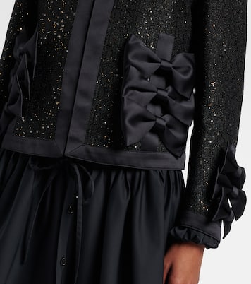 Satin-trimmed sequined jacket | Noir Kei Ninomiya