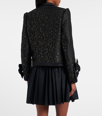 Satin-trimmed sequined jacket | Noir Kei Ninomiya