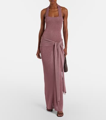 Knitted lamé maxi dress | Aya Muse