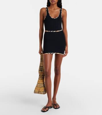 x Hunza G pareo Devyn con Burberry Check | Burberry