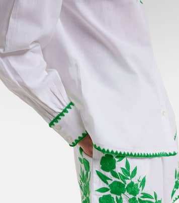 Camicia in cotone e lino con ricamo | Juliet Dunn