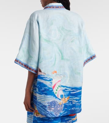 Camisa de lino estampada | Alémais