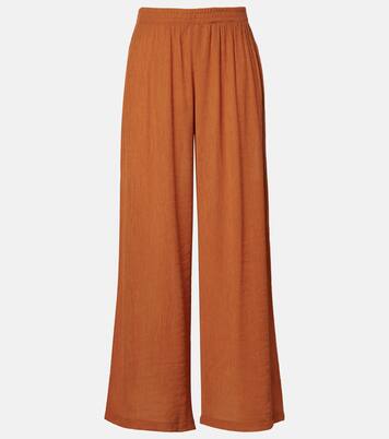 Mika seersucker wide-leg pants | Jade Swim