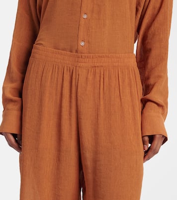 Mika seersucker wide-leg pants | Jade Swim