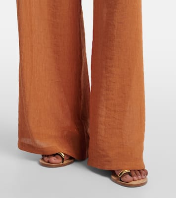 Mika seersucker wide-leg pants | Jade Swim