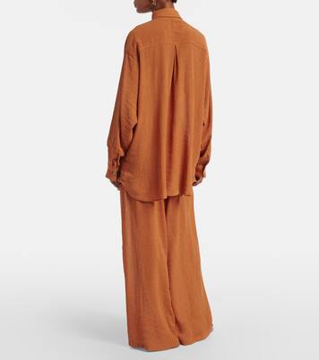 Mika seersucker wide-leg pants | Jade Swim