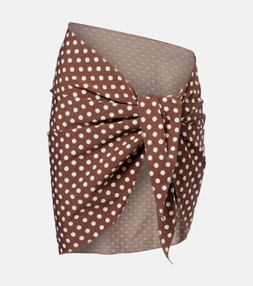 Draped polka-dot beach cover-up | Montce