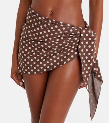 Draped polka-dot beach cover-up | Montce