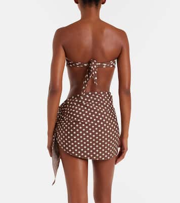 Draped polka-dot beach cover-up | Montce