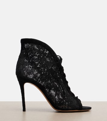 Suede-trimmed lace pumps | Gianvito Rossi