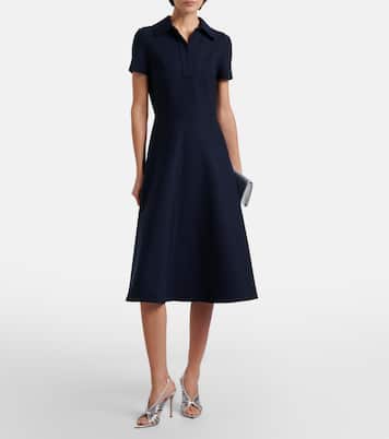 Belted wool-blend midi dress | Oscar de la Renta