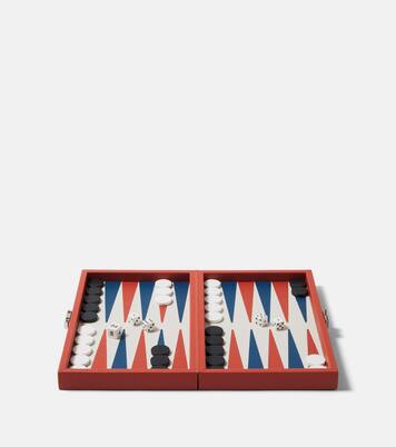 Phileas Miniature leather backgammon case | Giobagnara
